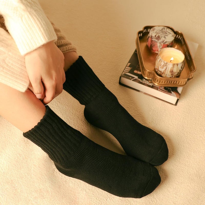 CLOSEMATE Womens Thick Full Cushioned Thermal Warm Boot Socks for Winter 3 Pairs - Image 3